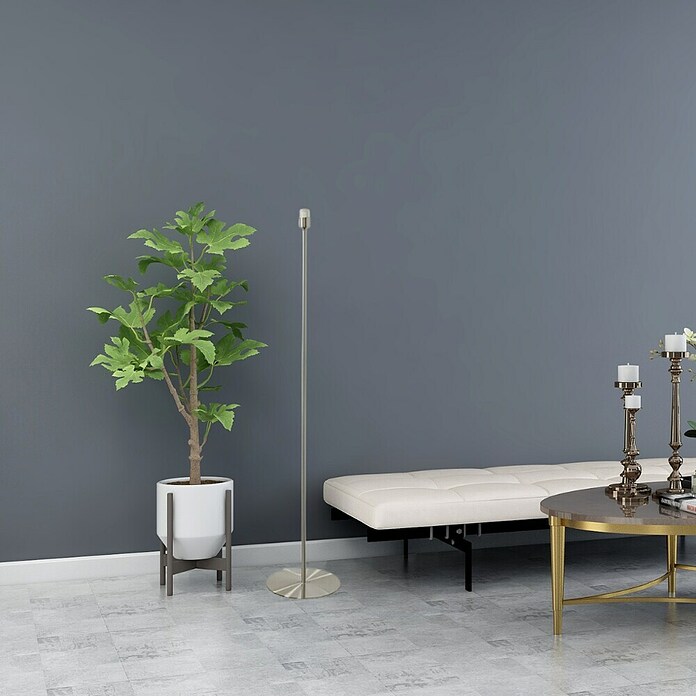 Idp Lampshades Lámpara de pie (40 W, Plateado, Altura: 137 cm)