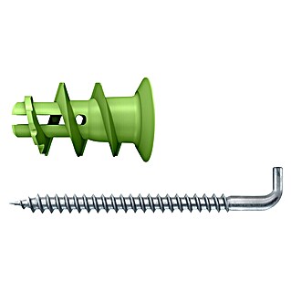 Fischer Greenline Gipskartondübel GK WH (Länge Dübel: 22 mm, Belastbarkeit: 8 kg, 5 Stk., Nylon)
