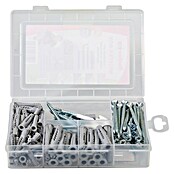 Fischer Meister-Box Universaldübel-Set UX / R (118-tlg., Mit Schrauben/Haken, Nylon)