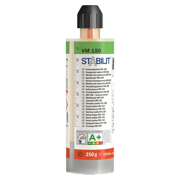 Stabilit Montagemörtel-Set VM 150 - 150 ml, Hellgrau - STABILIT Verbundmörtel VM 150.