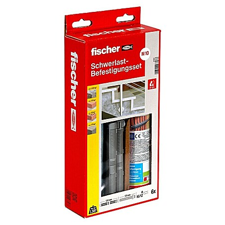 Fischer Schwerlast-Befestigungs-Set FIS VS 300 T SBS (Hellgrau, Hybridmörtel, 6 Stk.)