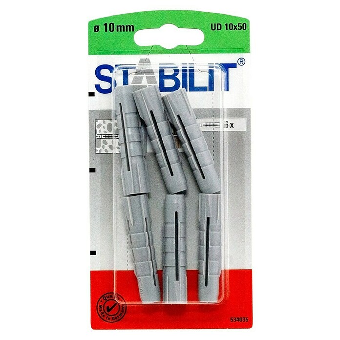 Stabilit Universal-Durchsteckdübel (Durchmesser Dübel: 10 mm, Länge Dübel: 50 mm, 6 Stk.)