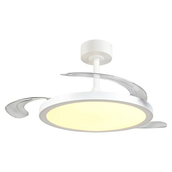 Trio Lighting Ventilador de techo Kasfjord (Blanco, 106,5 cm, 34 W, Blanco cálido) | BAUHAUS