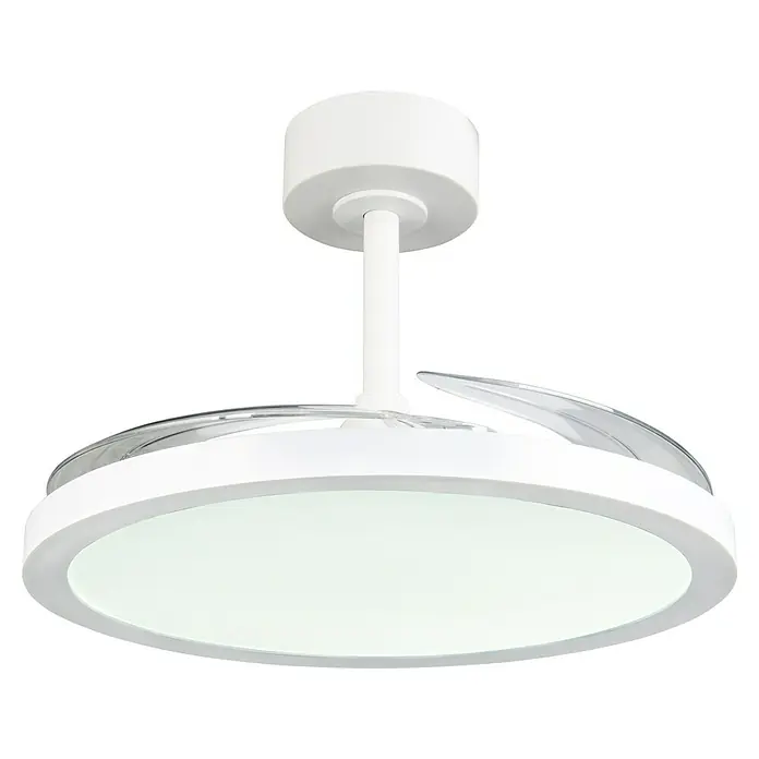 Trio Lighting Ventilador de techo Kasfjord - Blanco, 106,5 cm, 34 W, Blanco cálido - Ventilador de techo con luz LED integrada. El diseño moderno ofrece aire fresco y luz brillante en la habitación.