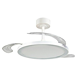 Trio Lighting Ventilador de techo Kasfjord (Blanco, 106,5 cm, 34 W, Blanco cálido)