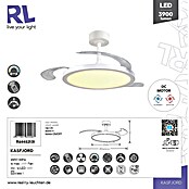 Trio Lighting Ventilador de techo Kasfjord (Blanco, 106,5 cm, 34 W, Blanco cálido) | BAUHAUS