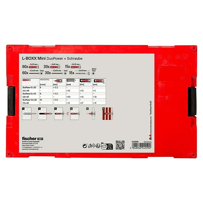 Fischer Duopower Universaldübel-Set Fixtainer mit Schrauben (210 -tlg.) | BAUHAUS