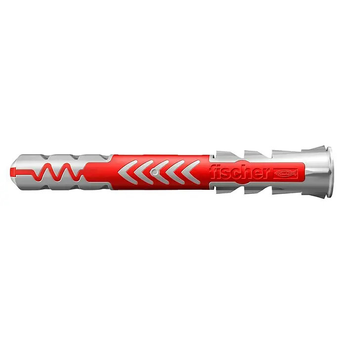 Fischer Duopower Dübelsortiment - Durchmesser Dübel: 10 mm, Länge Dübel: 80 mm, Mit Rand, Alle Baustoffe, 25 Stk. - fischer Dübel UX – Ein Universaldübel für Befestigungen in verschiedenen Baustoffen. Sicherer Halt dank Spreizwirkung und Verdrehsicherung.
