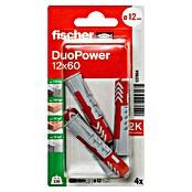 Fischer Duopower Universeelpluggenset (Diameter plug: 12 mm, Pluglengte: 60 mm, 4 stk., Nylon)