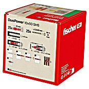 Fischer Dübel- & Schraubenbox Duopower (Durchmesser Dübel: 10 mm, Länge Dübel: 50 mm, 25 Stk., Sechskantschraube)