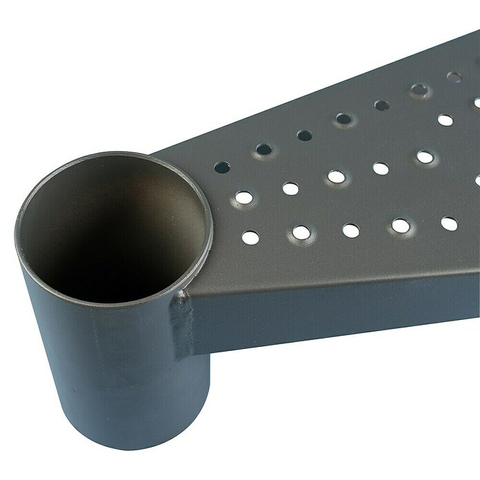Dolle Escalera exterior Gardenspin Antracita (Diámetro: 155 cm, Altura de planta: 246 cm - 282 cm, Peldaños de chapa perforada, Gris) | BAUHAUS