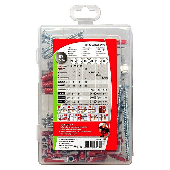 Fischer Duopower Schrauben- & Dübel-Set Meister-Box Duotec (Gesamtumfang: 87 -tlg.) | BAUHAUS