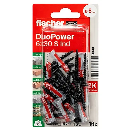 Fischer Duopower Universaldübel 6X30 S IND K
