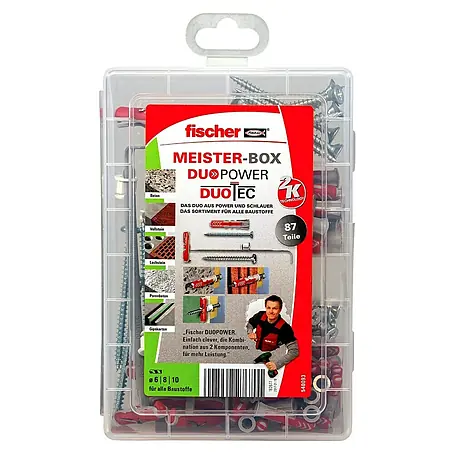 Fischer Duopower Schrauben- & Dübel-Set Meister-Box Duotec
