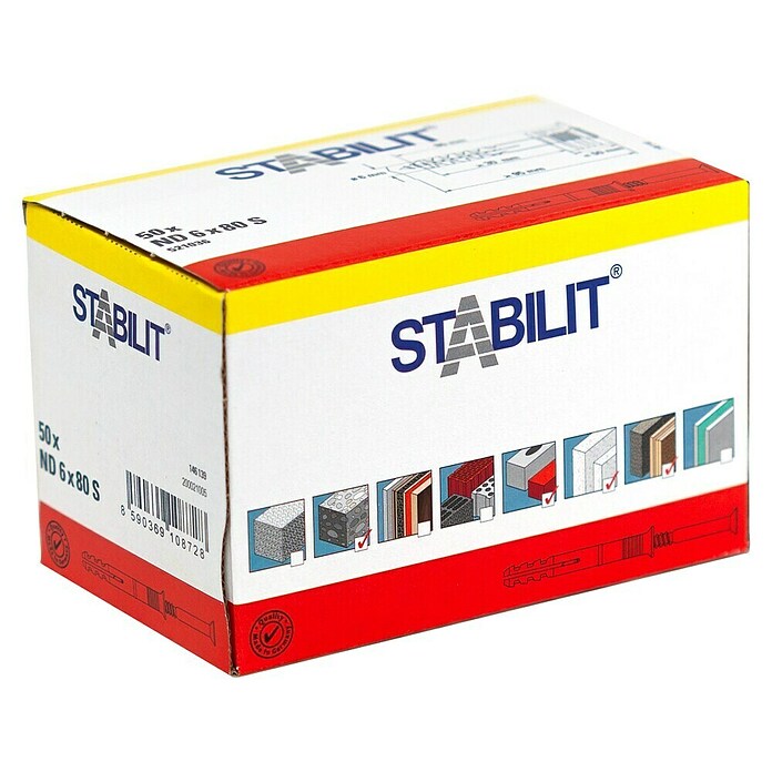 Stabilit Nageldübel BNA 6 X 80 S (Durchmesser Dübel: 6 mm, Länge Dübel: 80 mm, 50 Stk.) | BAUHAUS