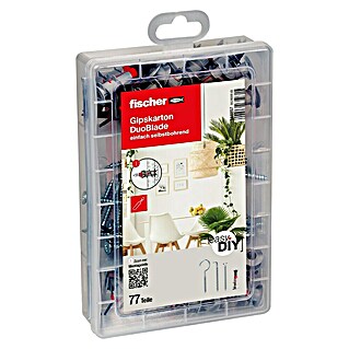 Fischer Duoblade Gipskartondübel-Set Meister-Box (77 -tlg.)