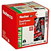 Fischer Dübel- & Schraubenbox Duopower (Durchmesser Dübel: 8 mm, Länge Dübel: 40 mm, 50 Stk., Senkkopfschraube)
