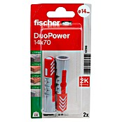 Fischer Universaldübel Duopower (Durchmesser Dübel: 14 mm, Länge Dübel: 70 mm, 2 Stk., Mit Rand, Alle Baustoffe)