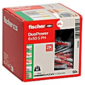 Fischer Duopower Dübel- & Schraubenbox S PH LD (Durchmesser Dübel: 6 mm, Länge Dübel: 50 mm, Panheadschraube, 50 Stk.) | BAUHAUS