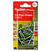 Fischer Spreizdübel-Set SX Green S (Ø x L: 5 x 25 mm, Spanplattenschraube, Nylon, 20 Stk.)