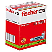 Fischer Univerzalni zidni vložek UX R  (Premer zidnega vložka: 8 mm, Dolžina zidnega vložka: 50 mm, Z robom, 50 kos) | 1060 - Dübel | AADD - Dübel | AAD - Kleineisenwaren | AA - Eisenwaren | A - Eisenwaren | BAUHAUS