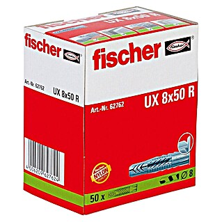 Fischer Univerzalne tiple UX R (Promjer tiple: 8 mm, Duljina tiple: 50 mm, S rubom, 50 Kom.)