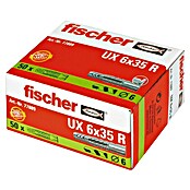 Fischer Univerzalni zidni vložek UX R  (Premer zidnega vložka: 6 mm, Dolžina zidnega vložka: 35 mm, Z robom, 50 kos) | 1060 - Dübel | AADD - Dübel | AAD - Kleineisenwaren | AA - Eisenwaren | A - Eisenwaren | BAUHAUS