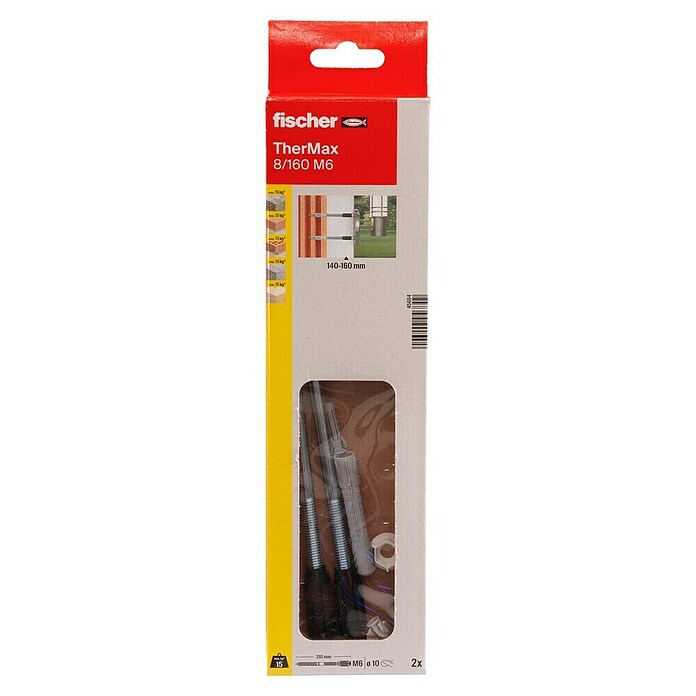 Fischer Thermax Abstandsmontagesystem 8/160 M6 (Länge Dübel: 60 mm, 2 Stk.) | BAUHAUS