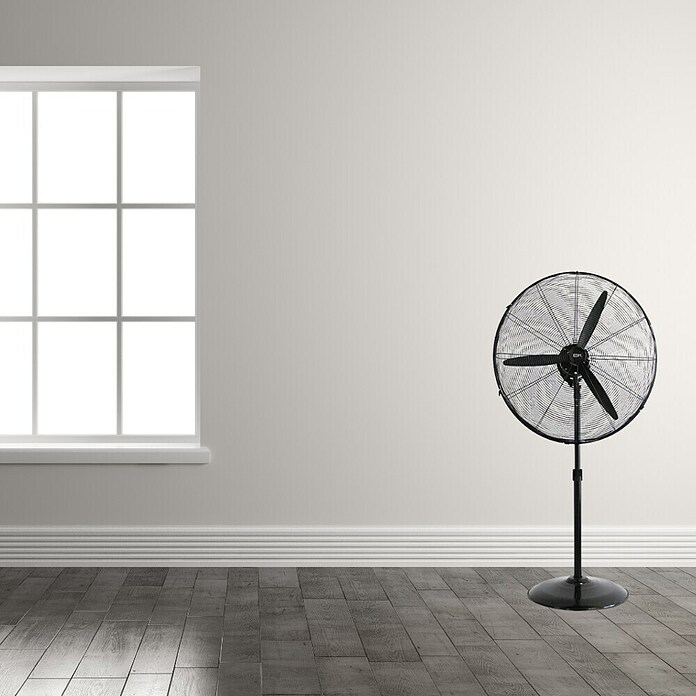 EDM Ventilador de pie industrial (Negro, 66 cm) | BAUHAUS