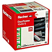 Fischer Duopower Doos pluggen en schroeven 10x80 S (Diameter plug: 10 mm, Pluglengte: 80 mm, Zeskantschroef, 10 st.) | BAUHAUS