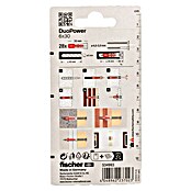 Fischer Duopower Surtido de tacos (Diámetro taco: 6 mm, Longitud taco: 30 mm, 28 uds., Nylon)