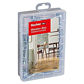 Fischer Meister-Box Schrauben-Set Dübelschrauben (Gesamtumfang: 112 -tlg.)