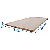 Simonrack Simonwork Tablero para banco (L x An: 2.600 x 750 mm, Madera de haya, Espesor encimera: 32 mm) | BAUHAUS
