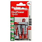 Fischer Duopower Set de tacos (Diámetro taco: 10 mm, Longitud taco: 50 mm, 8 uds., Nylon)