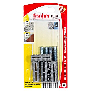 Fischer Rodforce Tipla s navojem (Duljina tiple: 35 mm, Navoj: M8 x 60 mm, 4 Kom.)