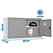 Simonrack Simonwork Armario para herramientas Cabinet Tools Shelf (Ancho: 90 cm, Altura de trabajo: 65 cm, Gris, Desmontado) | BAUHAUS