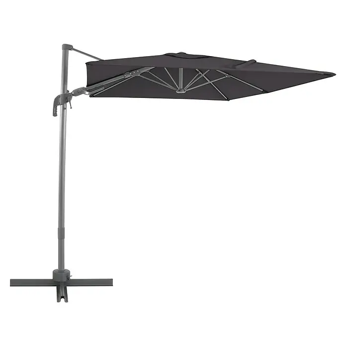 Sunfun Schirmbezug Capri - Anthrazit, Passend für: Sunfun Ampelschirmgestell Capri 200 x 250 cm - Grauer, rechteckiger Sonnenschirm mit einem stabilen Ständer, ideal für den Garten oder die Terrasse, spendet Schatten und Schutz vor der Sonne.