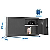 Simonrack Simonwork Armario para herramientas Cabinet Tools Shelf (Ancho: 120 cm, Altura de trabajo: 65 cm, Antracita, Desmontado) | BAUHAUS