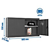 Simonrack Simonwork Armario para herramientas Cabinet Tools Shelf (L x An: 27,5 x 90 cm, Altura de trabajo: 55 cm, Antracita, Completamente montado) | BAUHAUS
