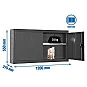 Simonrack Simonwork Armario para herramientas Cabinet Tools Shelf (Ancho: 120 cm, Altura de trabajo: 55 cm, Antracita, Completamente montado) | BAUHAUS