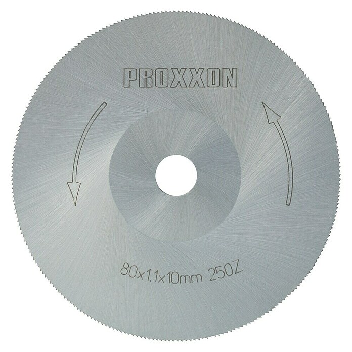 Proxxon Kreissägeblatt (Durchmesser: 80 mm, Bohrung: 10 mm, Anzahl Zähne: 250 Zähne)