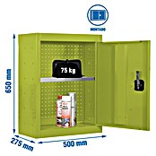 Simonrack Simonwork Armario para herramientas Cabinet Tools Shelf (L x An: 27,5 x 50 cm, Altura de trabajo: 65 cm, Verde, Completamente montado) | BAUHAUS
