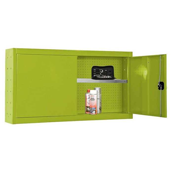 Simonrack Simonwork Armario para herramientas Cabinet Tools Shelf (L x An: 27,5 x 90 cm, Altura de trabajo: 55 cm, Verde, Completamente montado) | BAUHAUS