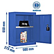 Simonrack Simonwork Armario para herramientas Cabinet Tools Shelf (Ancho: 50 cm, Altura de trabajo: 65 cm, Azul, Desmontado) | BAUHAUS