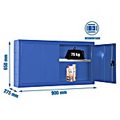 Simonrack Simonwork Armario para herramientas Cabinet Tools Shelf (Ancho: 90 cm, Altura de trabajo: 65 cm, Azul, Desmontado) | BAUHAUS