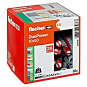 Fischer Duopower Dübelsortiment (Durchmesser Dübel: 10 mm, Länge Dübel: 50 mm, Mit Rand, Alle Baustoffe, 50 Stk.) | BAUHAUS