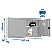 Simonrack Simonwork Armario para herramientas Cabinet Tools Shelf (Ancho: 90 cm, Altura de trabajo: 65 cm, Gris, Completamente montado) | BAUHAUS