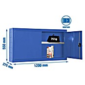 Simonrack Simonwork Armario para herramientas Cabinet Tools Shelf (Ancho: 120 cm, Altura de trabajo: 55 cm, Azul, Completamente montado) | BAUHAUS