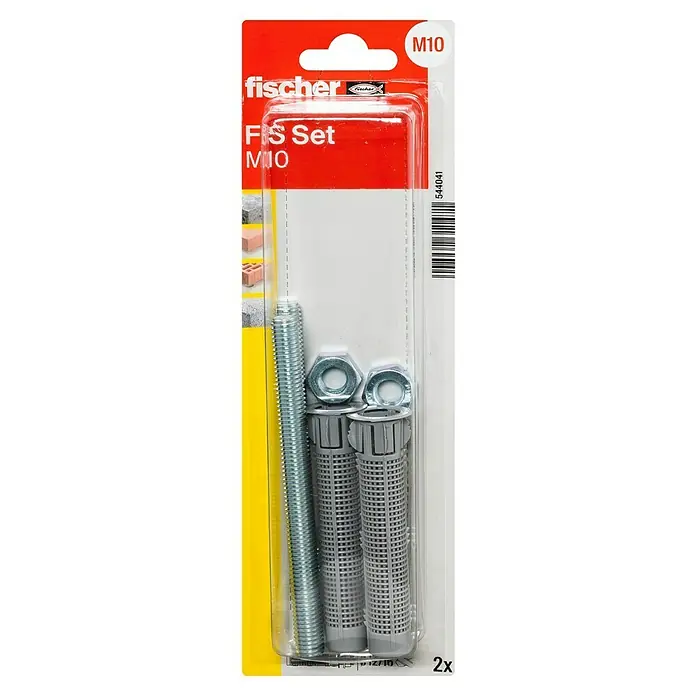 Fischer Injektions-Ankerhülse - Passend für: Fischer Injektionssystem FIS, Geeignet für: Beton, Gewinde: M 10, 2 Stk. - fischer FIS Set M10: Dübel-Set mit Schrauben und Muttern für sichere Befestigungen in verschiedenen Baustoffen. Ideal für Heimwerker und Profis.