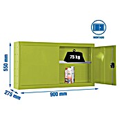 Simonrack Simonwork Armario para herramientas Cabinet Tools Shelf (L x An: 27,5 x 90 cm, Altura de trabajo: 55 cm, Verde, Completamente montado) | BAUHAUS